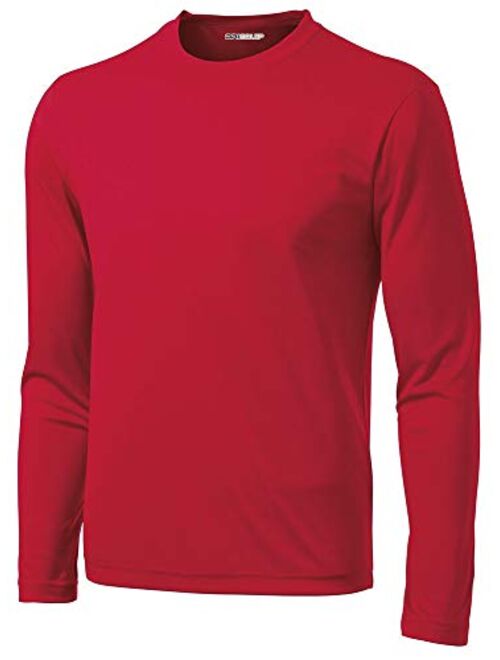 Joe's USA Blacxk Solid Polyester Long Sleeve Athletic T-Shirts