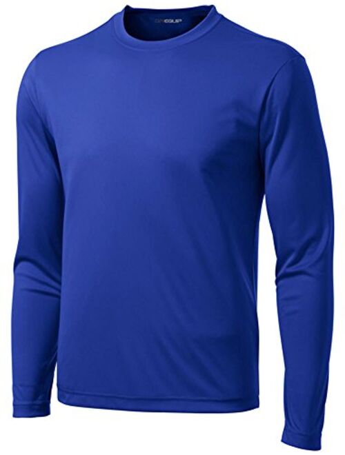 Joe's USA Blacxk Solid Polyester Long Sleeve Athletic T-Shirts