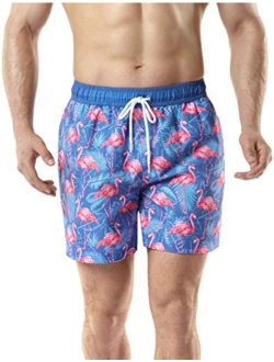 TSLA Men's Swim Trunks, Quick Dry Beach Swimming Board Shorts, Bathing Suits with Inner Mesh Lining and Pockets