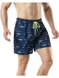 TSLA Men's Swim Trunks, Quick Dry Beach Swimming Board Shorts, Bathing Suits with Inner Mesh Lining and Pockets