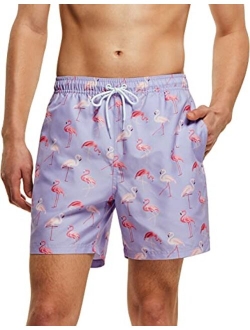 TSLA Men's Swim Trunks, Quick Dry Beach Swimming Board Shorts, Bathing Suits with Inner Mesh Lining and Pockets