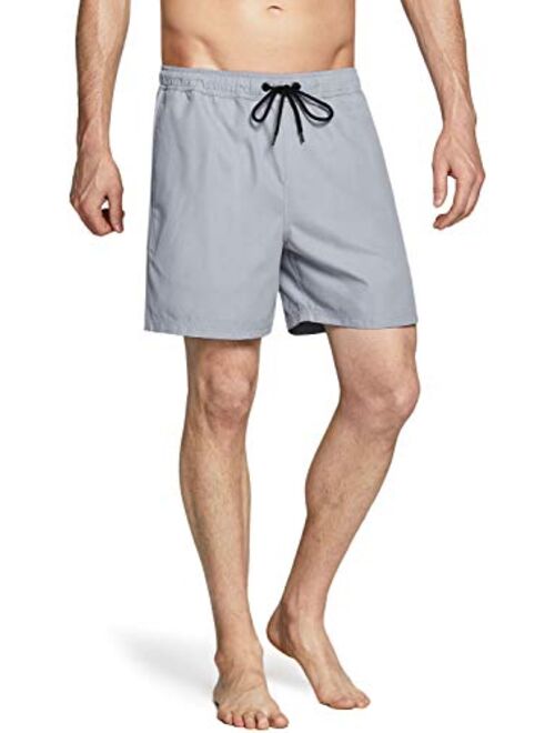 TSLA Men's Swim Trunks, Quick Dry Beach Swimming Board Shorts, Bathing Suits with Inner Mesh Lining and Pockets