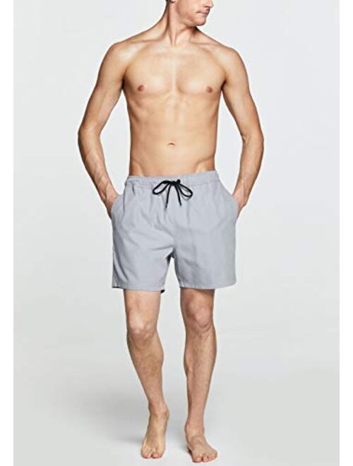 TSLA Men's Swim Trunks, Quick Dry Beach Swimming Board Shorts, Bathing Suits with Inner Mesh Lining and Pockets