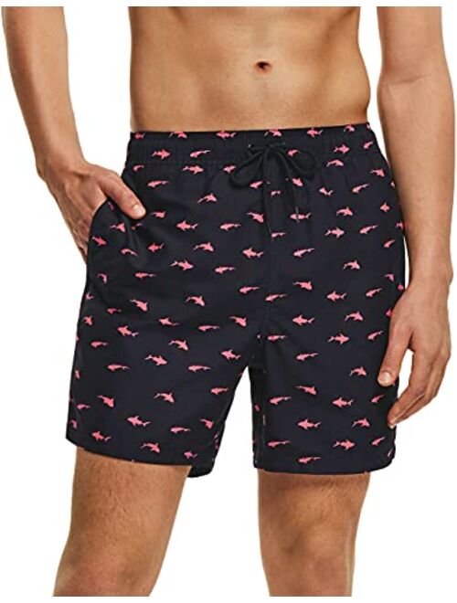 TSLA Men's Swim Trunks, Quick Dry Beach Swimming Board Shorts, Bathing Suits with Inner Mesh Lining and Pockets