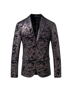 SuiSional Men's Luxury Dress Slim Fit Tuxedo Suit Jacket and Stylish Blazer