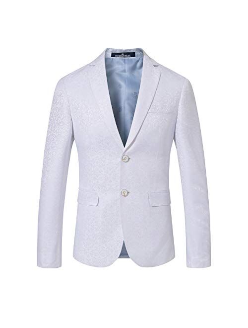 SuiSional Men's Luxury Dress Slim Fit Tuxedo Suit Jacket and Stylish Blazer