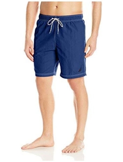 Men's Solid Quick Dry Classic Logo Swim Trunk