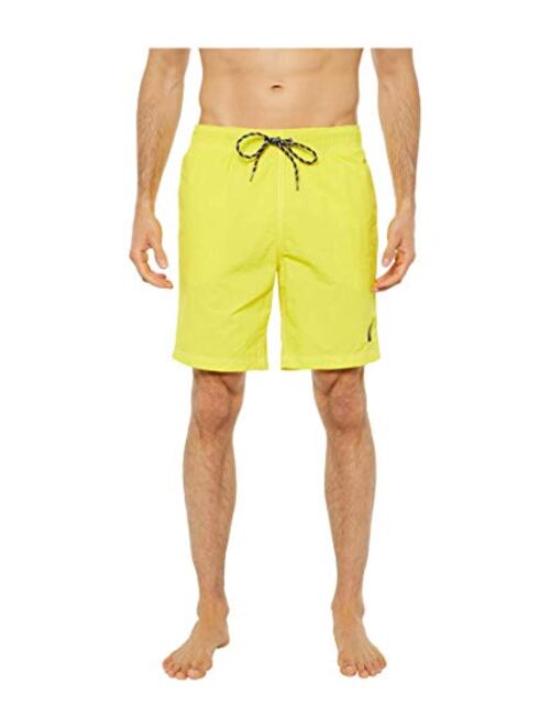 Nautica Men's Solid Quick Dry Classic Logo Swim Trunk