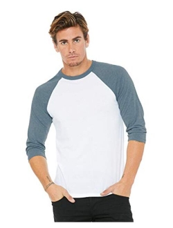 Bella Canvas Unisex Jersey 3/4 Sleeve Baseball Tee