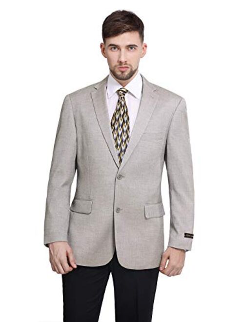 P&L Men's Classic Fit Two-Button Stretch Blazer Suit Separate Jacket