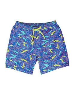 Men's Short Swim Trunks - Bright Neon Board Shorts for Vacation