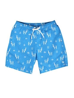 Men's Short Swim Trunks - Bright Neon Board Shorts for Vacation