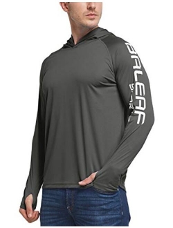 Men's UPF 50  Sun Protection Athletic Hoodie Long Sleeve Performance SPF/UV Outdoor Recreation Thumbholes Shirt