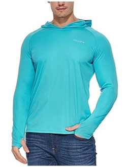 Men's UPF 50  Sun Protection Athletic Hoodie Long Sleeve Performance SPF/UV Outdoor Recreation Thumbholes Shirt