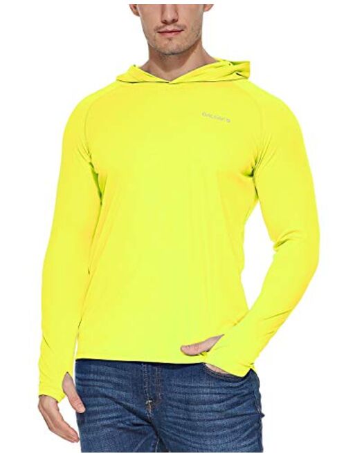 BALEAF Men's UPF 50+ Sun Protection Athletic Hoodie Long Sleeve Performance SPF/UV Outdoor Recreation Thumbholes Shirt