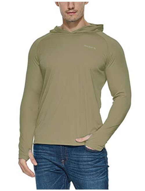 BALEAF Men's UPF 50+ Sun Protection Athletic Hoodie Long Sleeve Performance SPF/UV Outdoor Recreation Thumbholes Shirt