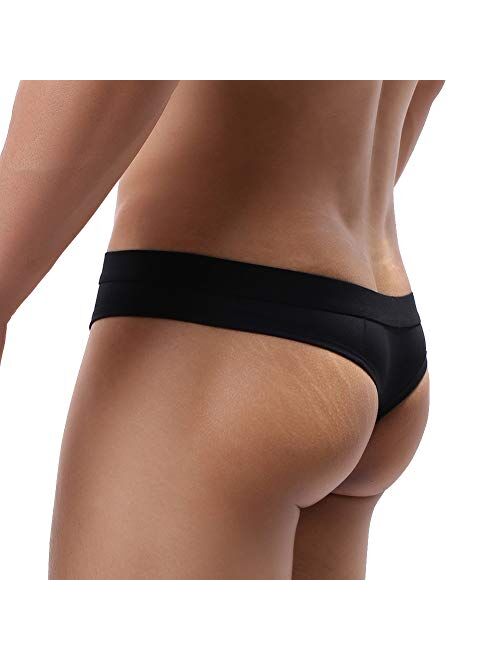 Summer Code Men's Thong Underwear Elastic Micro Mesh Bikini Briefs