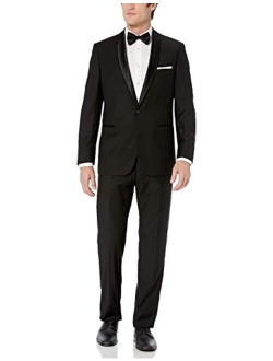 Adam Baker Men's Classic & Slim Fit Two-Piece Formal Tuxedo Suit - Available in Many Sizes & Colors