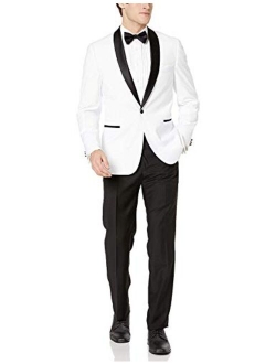 Adam Baker Men's Classic & Slim Fit Two-Piece Formal Tuxedo Suit - Available in Many Sizes & Colors