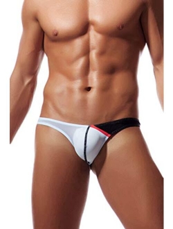 Newsywell Men's Ice Silk Thong Bikini Low Rise Soft Briefs Underwear