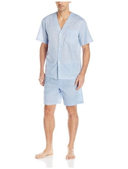 Men's Broadcloth Short Sleeve Pajama Set