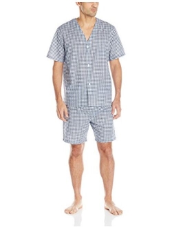 Men's Broadcloth Short Sleeve Pajama Set