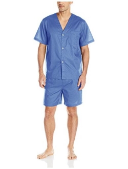 Men's Broadcloth Short Sleeve Pajama Set