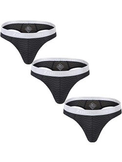 Hot Mens Thong Underwear,Thong Underwear for Men, Sexy Male T-Back G String Undie Butt-Flaunting