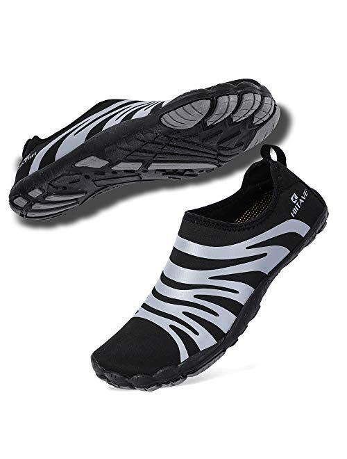 Hiitave Men Barefoot Water Shoes Beach Aqua Socks Quick Dry for Outdoor Sport Hiking Swiming Surfing