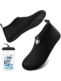 DigiHero Water Shoes for Women and Men, Quick-Dry Aqua Socks Swim Beach Womens Mens Shoes for Outdoor Surfing Yoga Exercise (Waterproof Pouch Included)