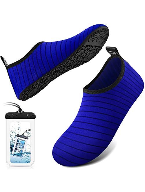 DigiHero Water Shoes for Women and Men, Quick-Dry Aqua Socks Swim Beach Womens Mens Shoes for Outdoor Surfing Yoga Exercise (Waterproof Pouch Included)