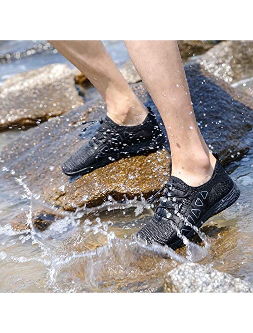 vibdiv Men's Water Shoes - Quick Drying Outdoor Lightweight Sports Aqua Shoes