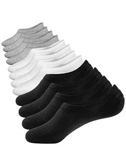 Closemate No Show Socks 6 Pairs Non Slip Cotton Low Cut Invisible Casual Socks for Men & Women