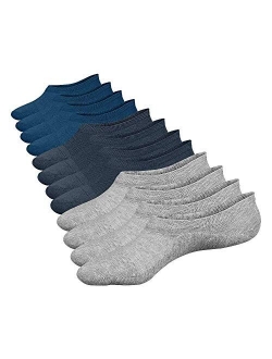 Closemate No Show Socks 6 Pairs Non Slip Cotton Low Cut Invisible Casual Socks for Men & Women