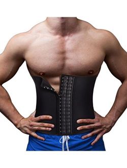 TAILONG Men Waist Trainer Belt Workout for Body Weight Loss Fitness Fat Burner Trimmer Band Back Support