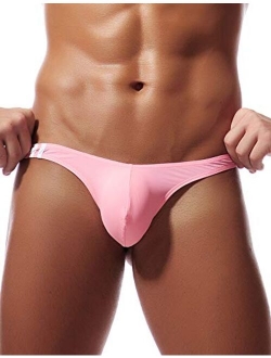 Azcode Mens Sexy T-Back Thongs Low Rise Underwear Bulge Pouch Ice Silk Briefs