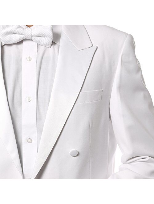 Ferrecci Mens Regular Fit Peak Lapel Tailcoat Tuxedo Suit with Tux Pants & Tail Coat