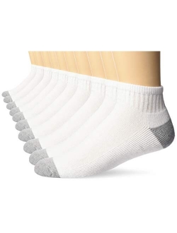 Men's 10-Pack Cotton Half Cushioned Ankle Socks