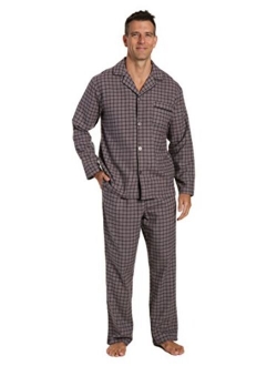 Noble Mount Twin Boat Mens Pajamas Set - 100% Cotton Flannel Pajamas for Men