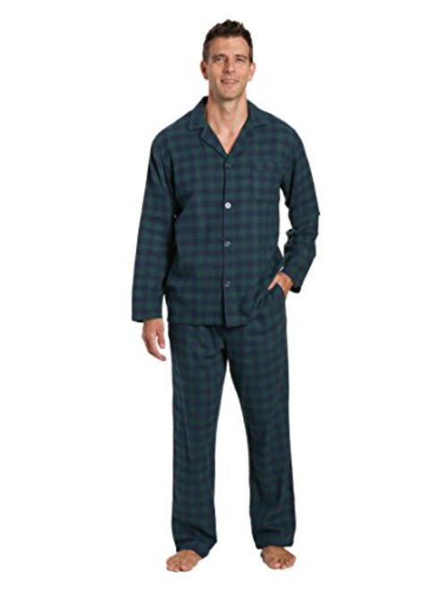 Noble Mount Twin Boat Mens Pajamas Set - 100% Cotton Flannel Pajamas for Men