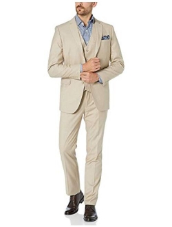 Adam Baker Men's 3-Piece Single Breasted Slim Fit Suit & Tuxedo - Colors