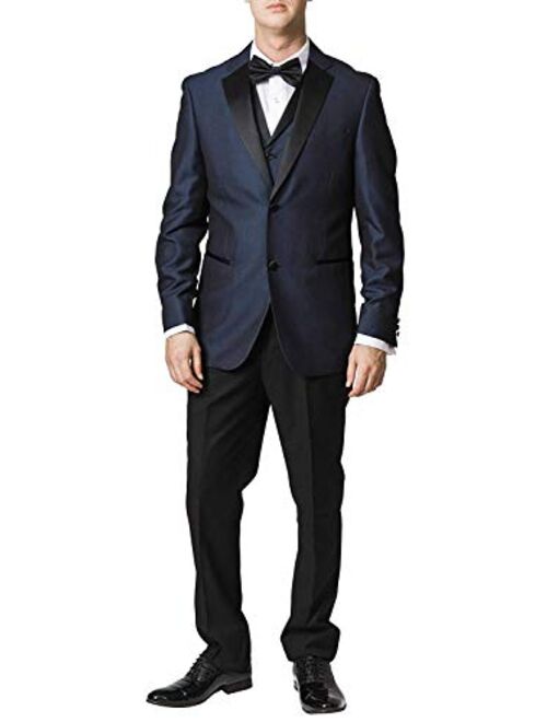 Adam Baker Men's 3-Piece Single Breasted Slim Fit Suit & Tuxedo - Colors