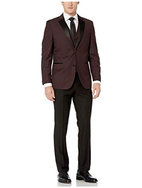 Adam Baker Men's 3-Piece Single Breasted Slim Fit Suit & Tuxedo - Colors