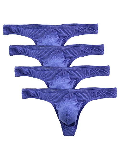 Summer Code Mens Striped Thong Microfiber Stretch Underwear Pack