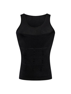 JIAO MIAO Mens Waist Body Shaper Vest T-Shirt Tank Tops