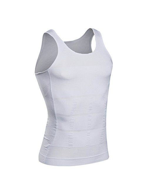 JIAO MIAO Mens Waist Body Shaper Vest T-Shirt Tank Tops