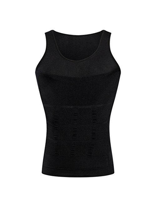 JIAO MIAO Mens Waist Body Shaper Vest T-Shirt Tank Tops