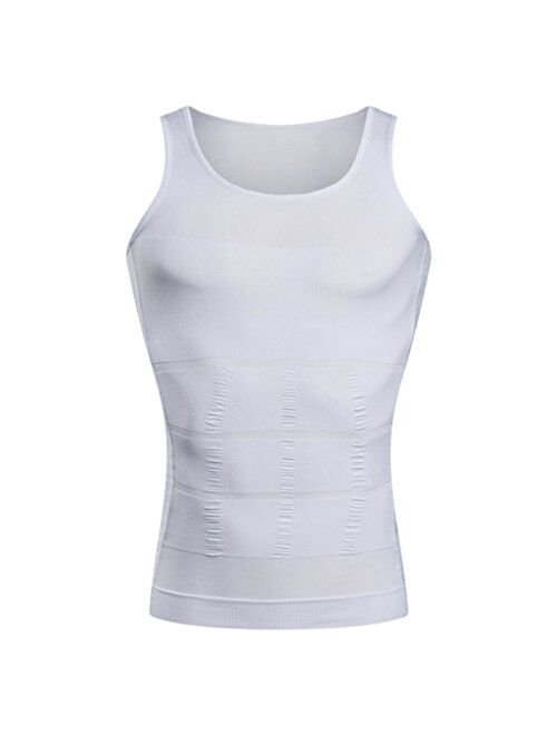 JIAO MIAO Mens Waist Body Shaper Vest T-Shirt Tank Tops