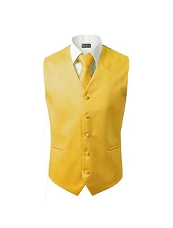 3 Pcs Vest + Tie + Hankie Men's Fashion Formal Dress Suit Slim Tuxedo Waistcoat Coat