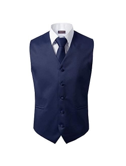 3 Pcs Vest + Tie + Hankie Men's Fashion Formal Dress Suit Slim Tuxedo Waistcoat Coat